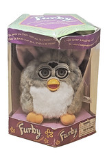 Vintage 1998 Furby Tiger Electronics 70-800 Gray White Beat Up Box picture