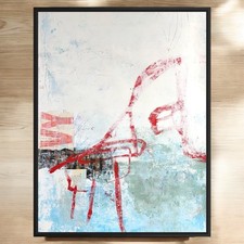 Original Mixed Media Abstract Modern Art Painting 18x24 