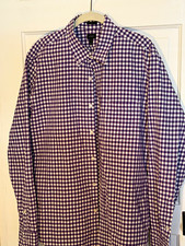 J.CREW Men's Slim Fit Purple/White Gingham Long Slv button downCollar Shirt L picture