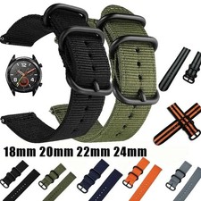 18mm 20mm 22mm Durable Military Woven Nylon Wrist Watch Band Quick Release Strap picture