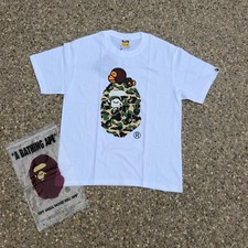 A Bathing Ape BAPE Baby Milo ABC Camo Ape Head White Y2K Streetwear T-Shirt picture