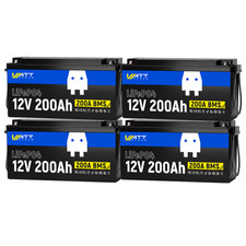 1-4 Pack 12V 200Ah LiFePO4 Lithium Battery 200A BMS Deep Cycle Off-Grid Marine picture