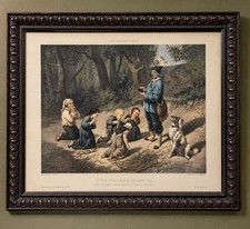 19TH CENTURY GUSTAVE DORÉ Antique French Lithograph Paris Framed Satirical Print picture