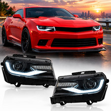 VLAND For 2014-2015 Chevrolet Chevy Camaro LED Projector Headlights Front Lamps picture