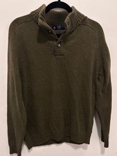 J.Crew Olive Green Cotton Pullover Sweater Medium picture