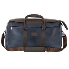 Double/Triple Gig Bag for Trumpets - Dark Blue and Brown Crazy Horse Leather picture