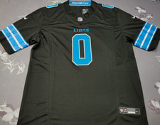 Jahmyr Gibbs #0 Lions FUSE Black Alt Sewn Stitched Jersey. picture