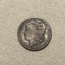 1901-S Morgan Silver Dollar Coin 90% Silver #RI17 picture