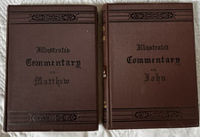 An Illustrated Commentary The Gospel Mathew 1875 & St. John 1888 Lyman Abbott picture