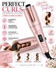 Automatic Hair Curler with LCD Display – 1” Rotating Barrel, 4 Heat Settings, 3 picture