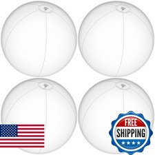 Kymqlyw 4 Pcs Inflatable Beach Ball 24 Inch Swimming Pool Balls Summer Outdoor picture