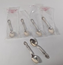 6 Gorham Sterling Silver Demitasse Spoons Melrose .925 Vintage 4.25