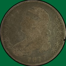 1817 Capped Bust Half Dollar Good G Coin #47947 picture