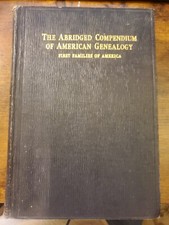 Abridged Compendium of American Genealogy Vol II First Families Virkus 1926 Rare picture