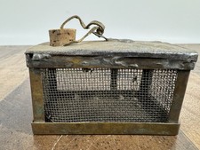 Antique Cricket Cage Metal Screen w/ Wood Cork Stopper picture