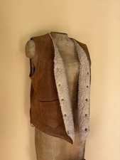 70’s Vtg Joo•Kay Men’s Suede Sherpa Western Vest picture