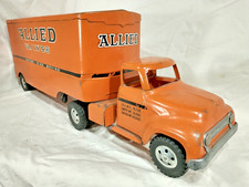 Vintage 1954 Tonka Allied Van Lines Semi-Truck Pressed Steel Tractor Trailer picture