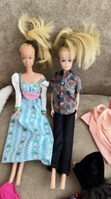 Barbies-2 Vintage With Clothes, Skis, Furniture. picture