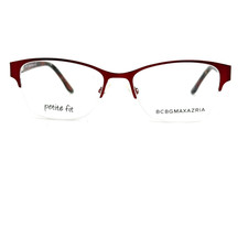 BCBG Maxazria Cat Eye Half Frame Eyeglasses  Irina Wine 49 16 125 H20778 picture