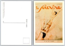 1927 Le Sourire Magazine Art Deco Postcard - Irénée Fontan Champagne Woman picture