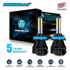 4 Sides H11 LED Headlight High or Low Beam Bulbs 2400W 360000LM 6500K White 2Pcs picture