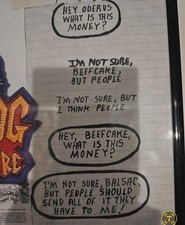 Original Inked GWAR Merch Flyer Dialogue Balloons From Huntar Jackson 90s Era picture