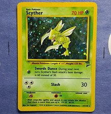 Pokemon TCG Scyther 10/64 2000 Base Set 2 Holo Rare Eng 70HP picture