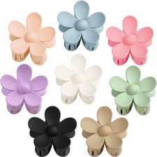 8PCS Flower Hair Clips, Large Claw Clips for Women Thick Thin Hair, Big Cute Mat picture