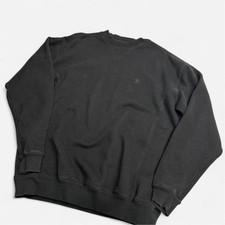 Fila Mens Crewneck Sweatshirt XL Black Embroidered Logo Pullover Fleece Ribbed picture