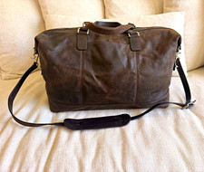 Frye Leather Logan Overnight BagBrown Solid Leather Duffle Bag picture