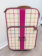 RARE Vintage Coach Tattersall Suitcase 2007 Factory Sample Prototype 77032 77082 picture