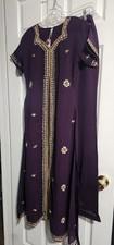Pakistani Indian Salwar Kameez Party Wear Embroidery Handmade size M picture