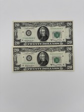 Two 1963 A $20 Federal Reserve Notes picture