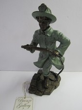 New Berkeley Designs Fireman With Hose Figurine Faux Bronze MWT  picture