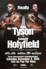 Iron Mike Tyson vs. Evander Holyfield Boxing Fight Reproduction Poster 11x16 art picture