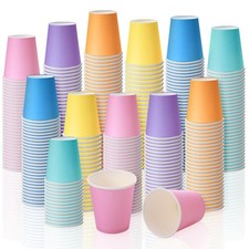 Sawysine 300 Count 3 oz Small Paper Cups Disposable, Pastel picture