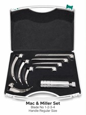 Laryngoscope Set 9PCS Intubation 8 Blades + 1 Handle Fiber-Optic Kit picture