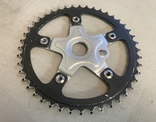 VINTAGE 80s UNKNOWN 44T BMX FREESTYLE SPIDER AND ALLOY CHAINRING SPROCKET picture
