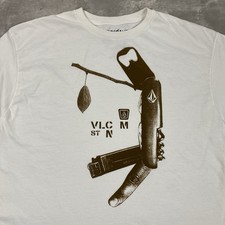 vintage VOLCOM STONE utility knife finger t shirt Basic Tee XL y2k 2000s surf picture