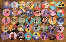 1995 Pogs Mighty Morphin Power Rangers COMPLETE SET Lot of 40 - Saban Power Caps picture