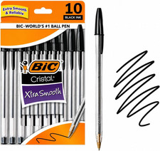 Bic MSP10-BLK Xtra Smooth Black Ballpoint Pens, Medium Point 10-Count picture