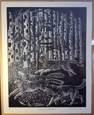 Vintage Wil Wilson Monochrome Woodblock Trio (x3) Signed Numbered /500 picture