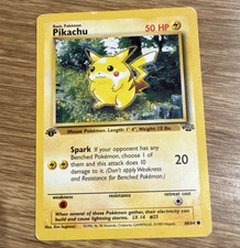 Wizards of the Coast Pokemon TCG Pikachu 60/64 Jungle Common Regular 50HP 1999 picture