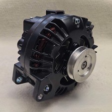 1‑Wire 110 AMP Alternator Black Crinkle Finish V‑Belt Pulley For Chrysler Mopar picture