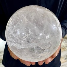 8.13LB Natural White Crystal Clear Quartz Crystal Sphere Ball Healing picture