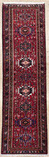 Vintage Karajeh 3x12 Runner Red Tribal Geometric Hand Knotted Wool Area Rug Boho picture