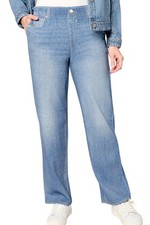 AnyBody Women's Printed Denim French Terry Sweatpant Jean Indigo Wash picture