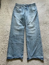 Madewell Women The Curvy Mid-Rise 90s' Straight Jeans Blue Size 29 (29 x 30) picture