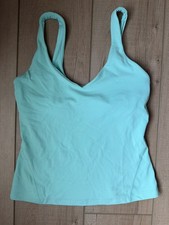 Lululemon Align Waist Length Tank Top Wild Mint Built In Bra Sz 4 picture