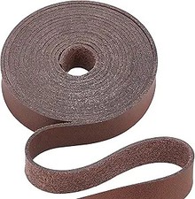 GORGECRAFT Dark Brown Genuine Leather Strap Strip 1/2 Inch Wide 79 Inch Long Lea picture